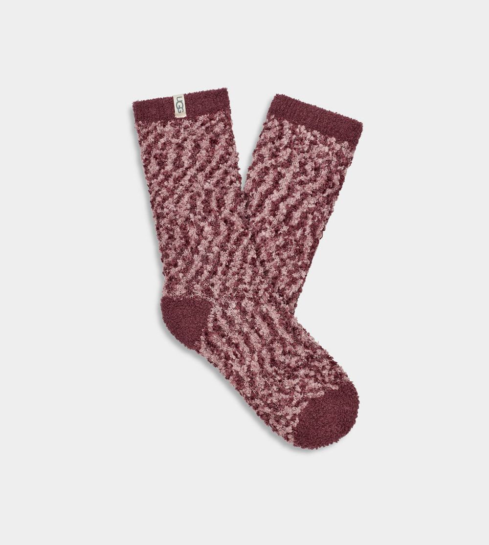 Ugg Cozy Chenille - Womens Socks - Red - NZ (4703LMZNC)